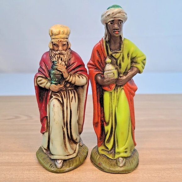 Vtg Nativity Set 9 Figurines Germany Christmas Jesus Mary Joseph Wise Men Lamb - Picture 5 of 9